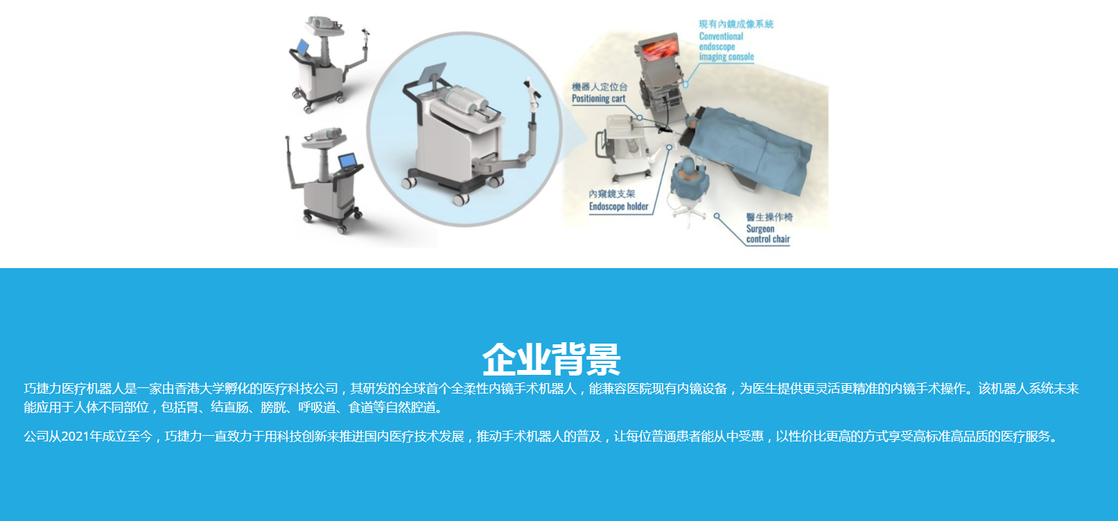 展商推荐：广州巧捷力医疗机器人有限公司主要展示内镜手术机器人